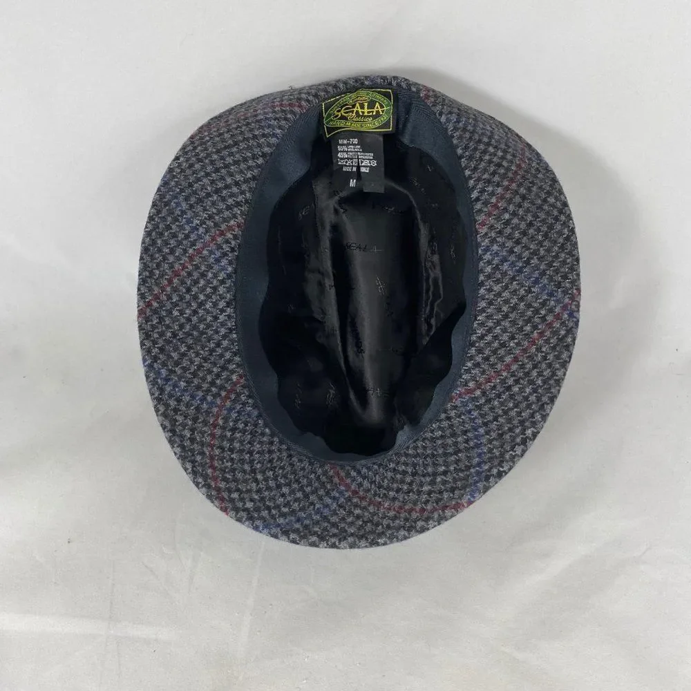Scala Shape-able Brim Small Checker Pattern Hat